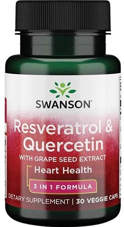 Swanson Resveratrol & Quercetin - 30 Vcaps - Lilly's Pharmacy