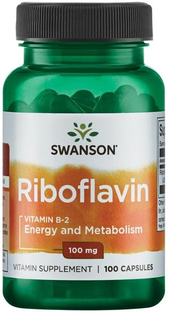 Swanson Riboflavin Vitamin B-2, 100mg - 100 Caps - Lilly's Pharmacy
