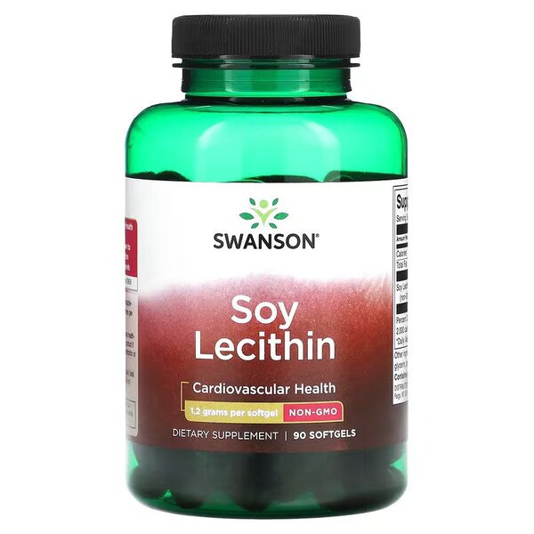 Swanson Soy Lecithin, 1200mg - 90 softgels - Lilly's Pharmacy