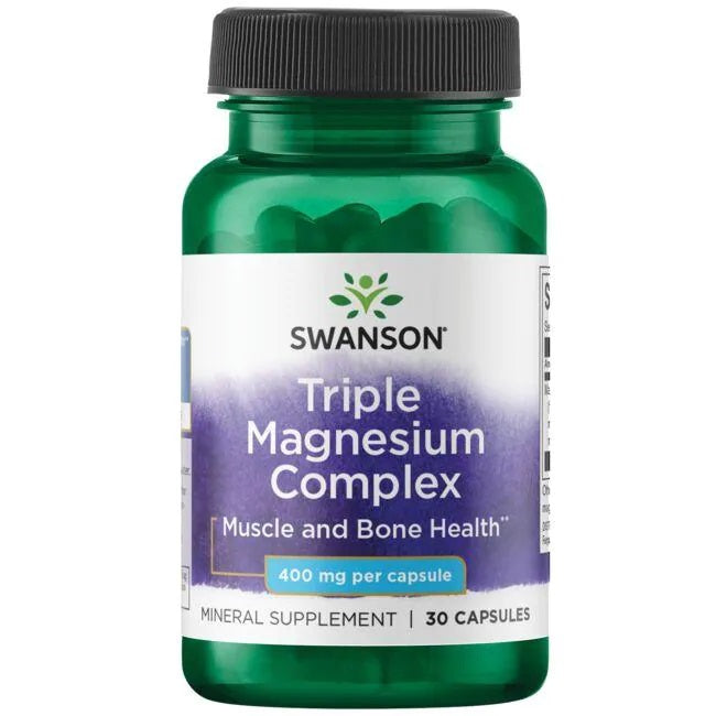Swanson Triple Magnesium Complex, 400mg - 30 Caps - Lilly's Pharmacy