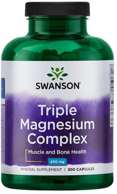 Swanson Triple Magnesium Complex, 400mg - 300 Caps - Lilly's Pharmacy