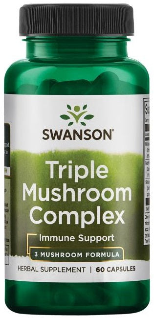 Swanson Triple Mushroom Standardized Complex - 60 Caps - Lilly's Pharmacy