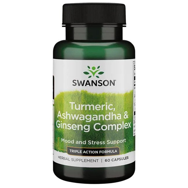 Swanson Turmeric, Ashwagandha & Ginseng Complex - 60 Caps - Lilly's Pharmacy