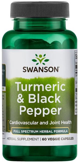 Swanson Turmeric & Black Pepper - 60 Vcaps - Lilly's Pharmacy