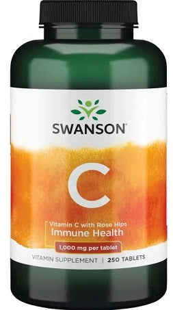 Swanson Vitamin C with Rose Hips, 1000mg - 250 tablets - Lilly’s Pharmacy & Health Store