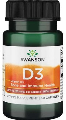 Swanson Vitamin D-3, 1000 IU - 60 Caps - Lilly's Pharmacy