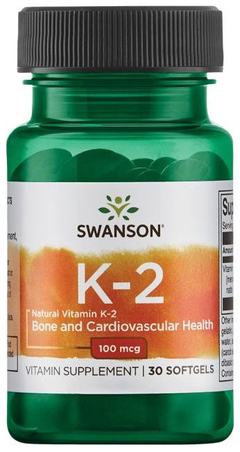 Swanson Vitamin K-2 - Natural, 100mcg - 30 softgels - Lilly's Pharmacy