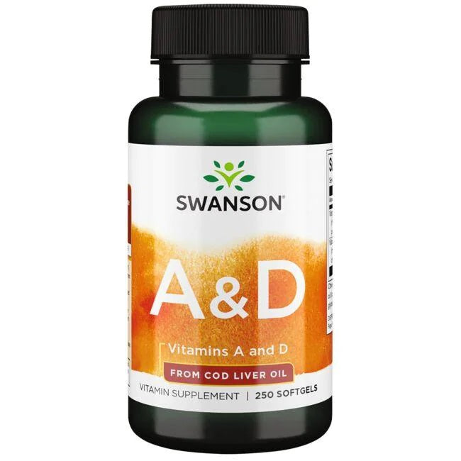 Swanson Vitamins A & D - 250 softgels - Lilly's Pharmacy