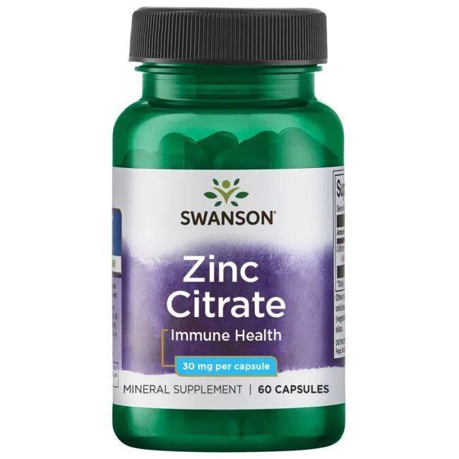 Swanson Zinc Citrate, 30mg - 60 caps - Lilly’s Pharmacy & Health Store