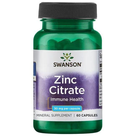 Swanson Zinc Citrate, 30mg - 60 caps - Lilly’s Pharmacy & Health Store