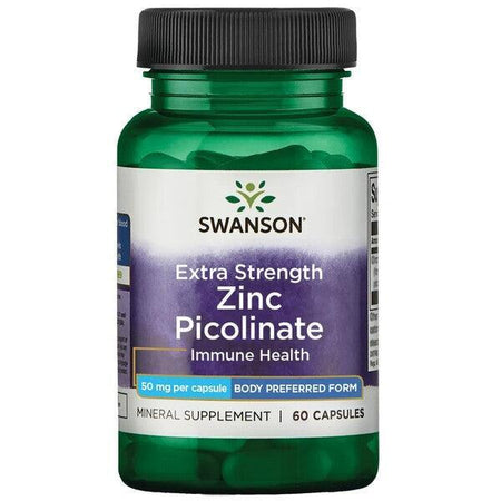 Swanson Zinc Picolinate Body Preferred Form, 50mg Extra Strength - 60 caps - Lilly’s Pharmacy & Health Store