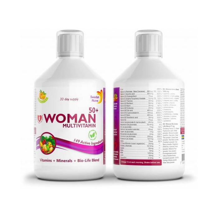 Swedish Nutra Woman Active 50+ Multivitamin