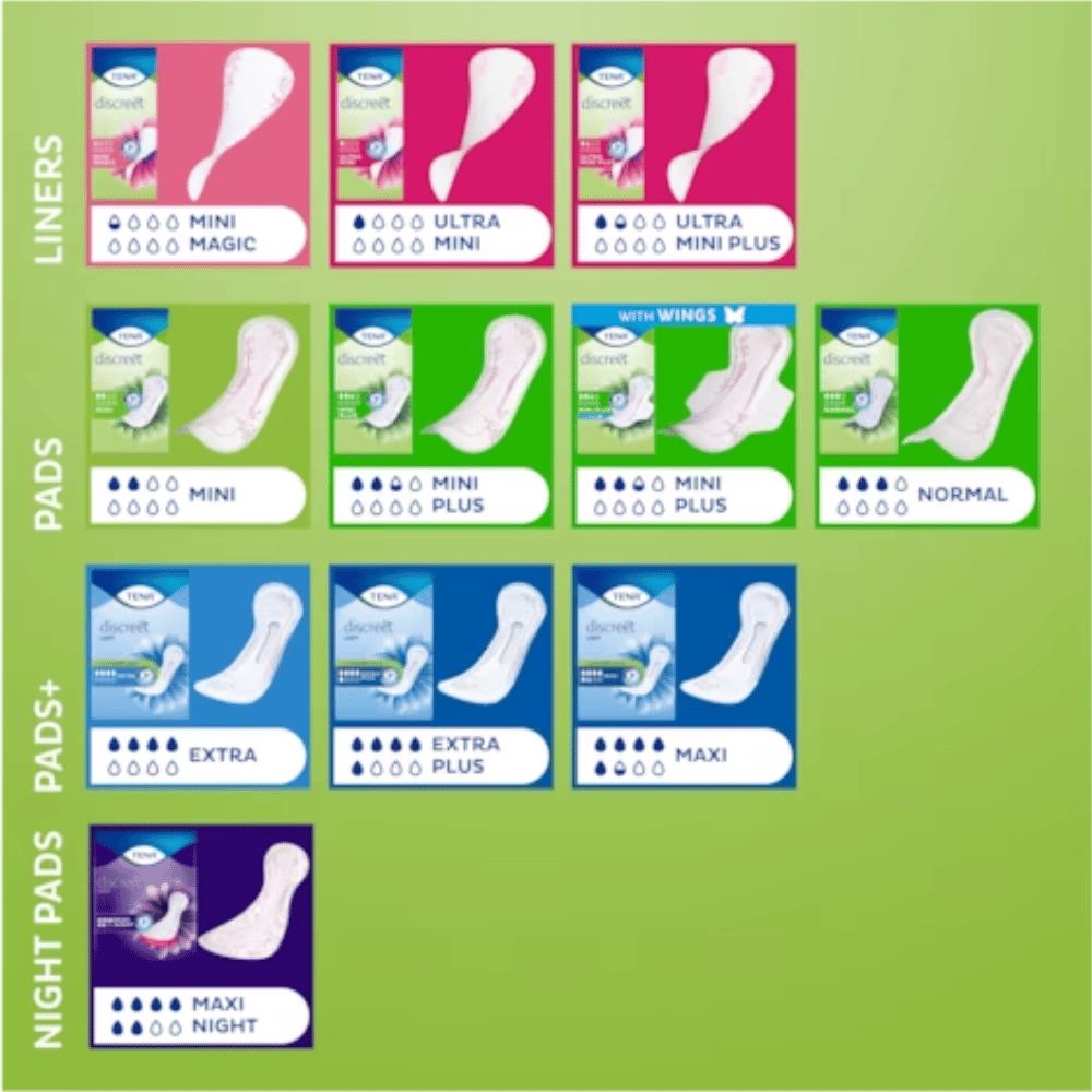 TENA Discreet Extra Plus Incontinence pad Duo Pack 16's- Lillys Pharmacy and Health Store