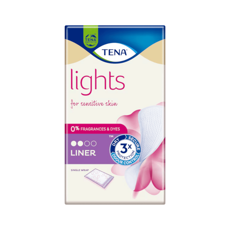 TENA Lights Incontinence Liner Single Wrap For Sensitive skin (Vinci) 22's- Lillys Pharmacy and Health Store