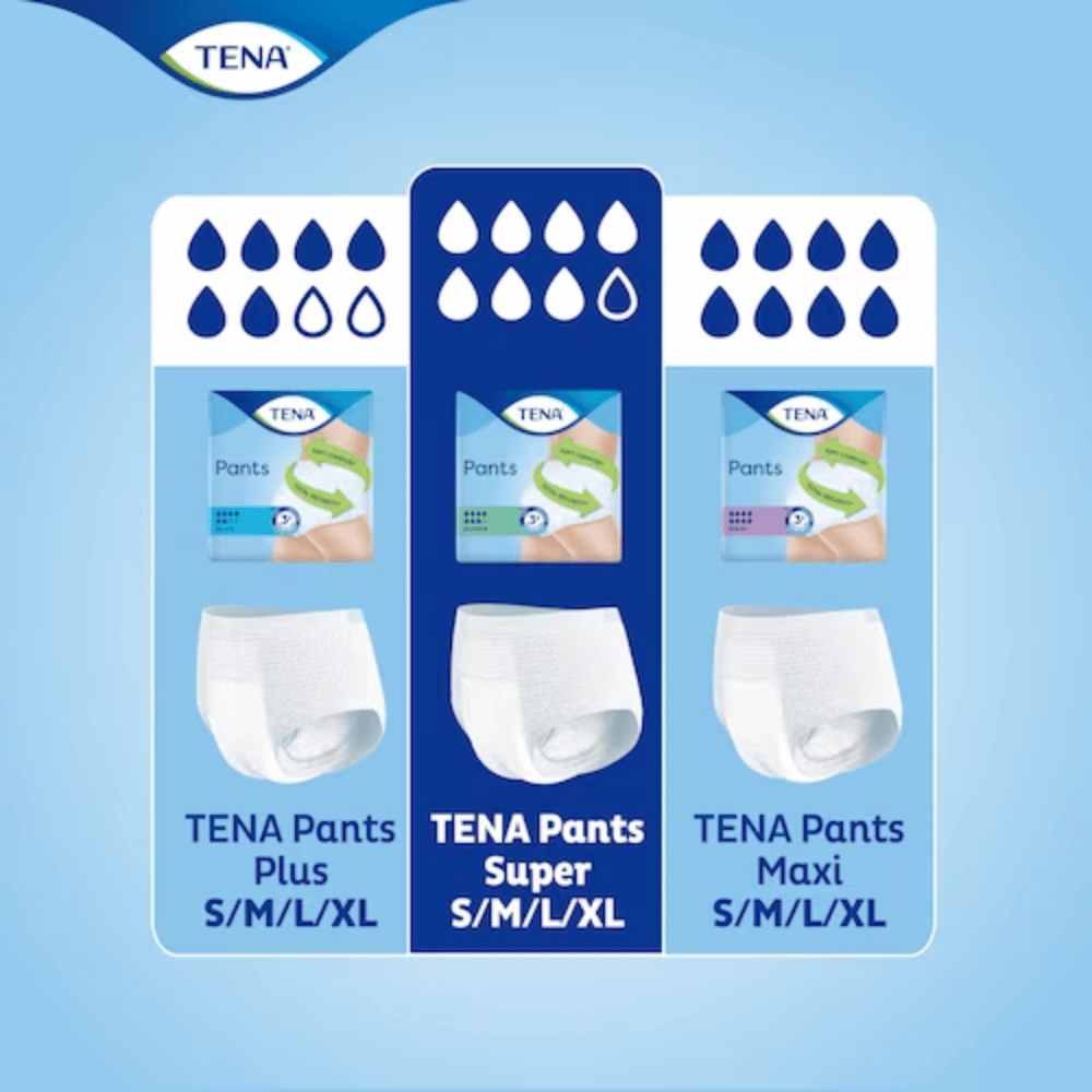 TENA Pants Super Incontinence Pants - Large 12's- Lillys Pharmacy and Health Store