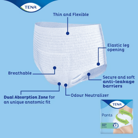 TENA Pants Super Incontinence Pants - Medium 12's- Lillys Pharmacy and Health Store