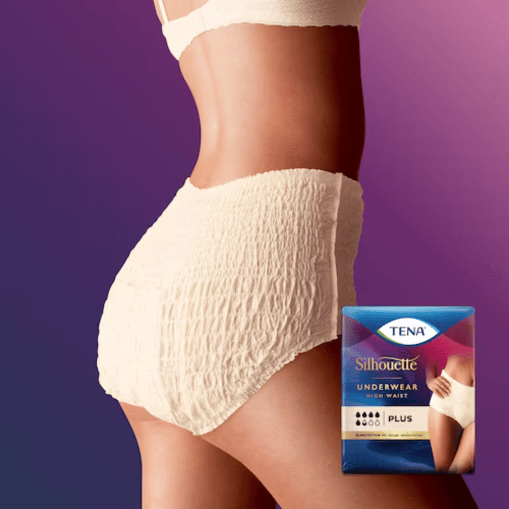 TENA Silhouette Plus High Waist Crème Incontinence Underwear Large 8's- Lillys Pharmacy and Health Store