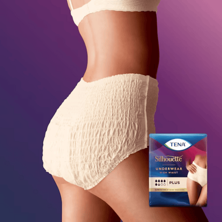 TENA Silhouette Plus High Waist Crème Incontinence Underwear - Medium 9's- Lillys Pharmacy and Health Store