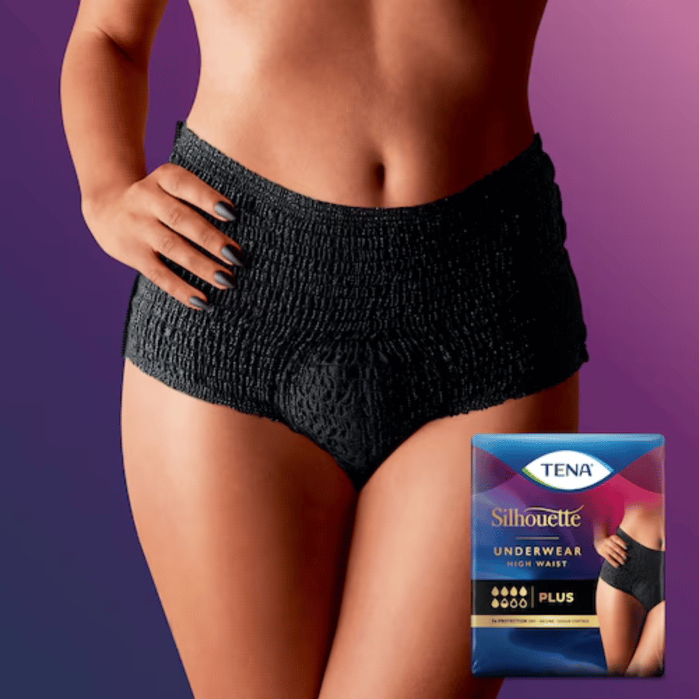 TENA Silhouette Plus High Waist Noir - Incontinence underwear- Lillys Pharmacy and Health Store