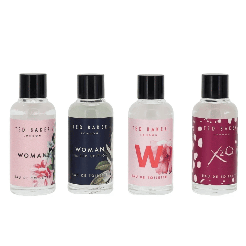 Ted Baker Ladies 15ml 4pc Gift Set15ml Skinwear Edt Splash, 15ml Skinwear Limited Edition Splash, 15ml Women Edt Splash, 15ml X20 Edt Splash- Lillys Pharmacy and Health Store
