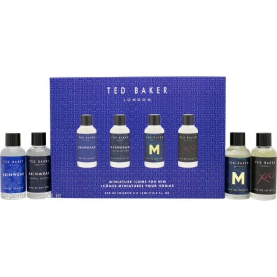 Ted Baker Mens 15ml 4pc Gift Set15ml Skinwear Edt Splash, 15ml Skinwear Limited Edition Splash, 15ml Mens Edt Splash, 15ml X20 Edt Splash- Lillys Pharmacy and Health Store