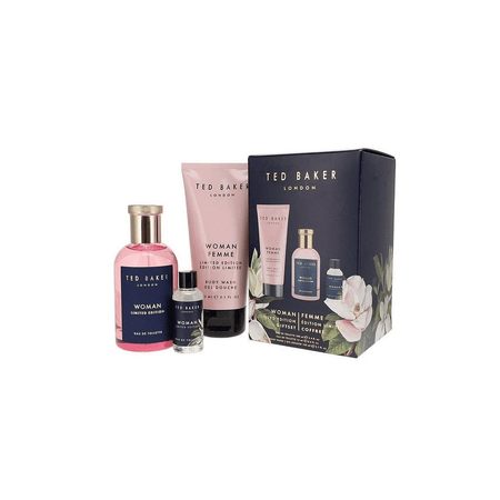 Ted Baker Woman Limited Edition 100ml 3 Piece Gift Set - 100ml Eau de Toilette Spray, 15ml Eau de Toilette Spray, 150ml Body Wash- Lillys Pharmacy and Health Store