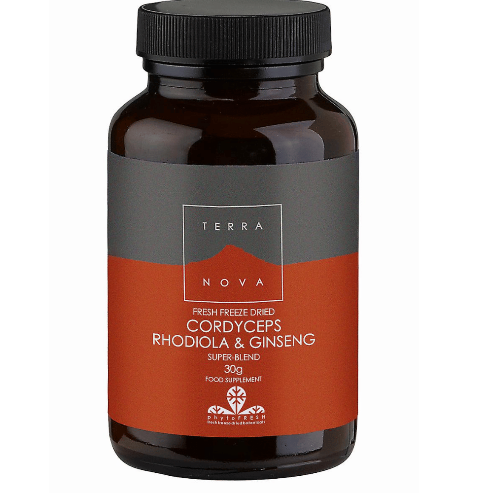 Terra Nova Cordyceps Rhodiola Ginseng Super Blend 30g 30g- Lillys Pharmacy and Health Store