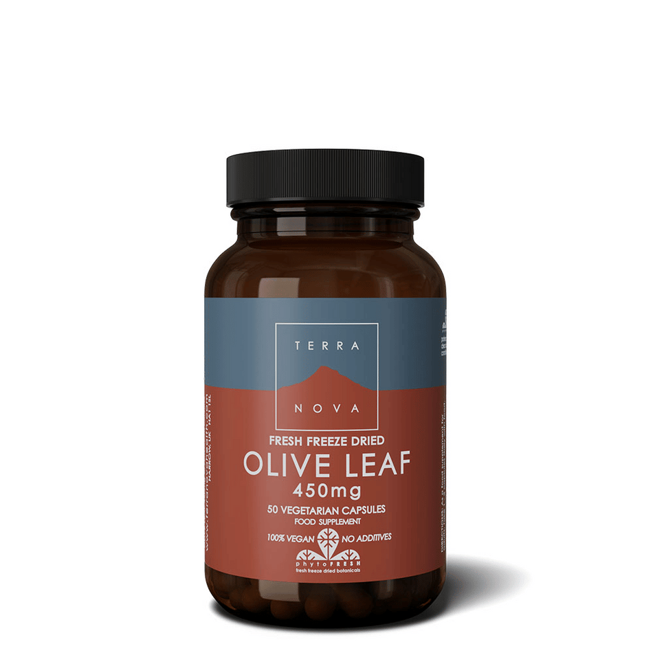 Terra Nova Olive Leaf Fresh Freeze Dried 450mg 50caps- Lillys Pharmacy and Health Store