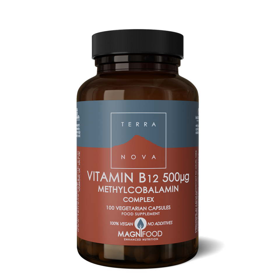 Terra Nova Vitamin B12 500ug Methylcobalamin 100caps- Lillys Pharmacy and Health Store