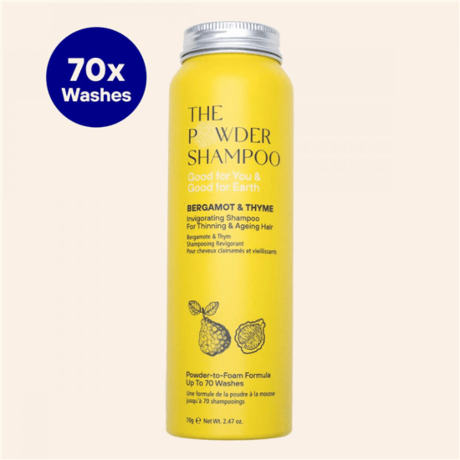 The Powder Shampoo Bergamot & Thyme Invigorating Shampoo For Thinning & Ageing Hair 70g- Lillys Pharmacy and Health Store