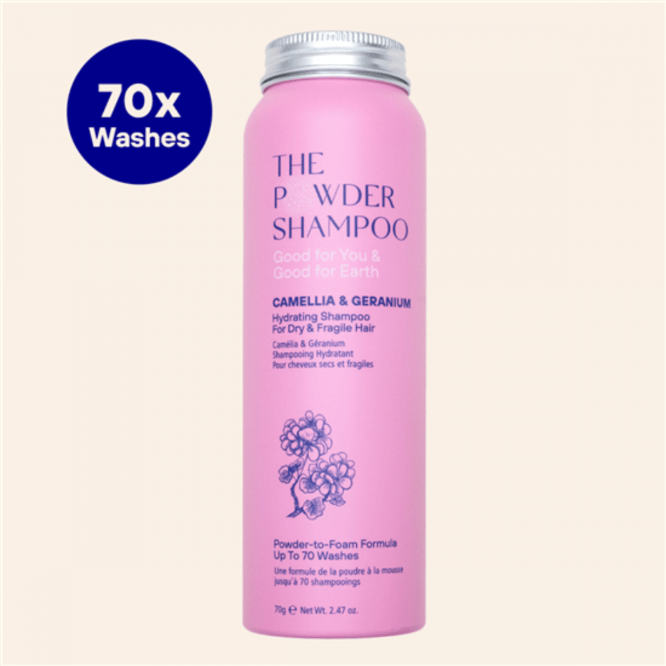The Powder Shampoo Camellia & Geranium Hydrating Shampoo For Dry & Fragile Hair 70g- Lillys Pharmacy and Health Store