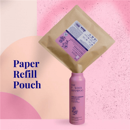 The Powder Shampoo Camellia & Geranium Hydrating Shampoo For Dry & Fragile Hair Refill Pouch 50g- Lillys Pharmacy and Health Store