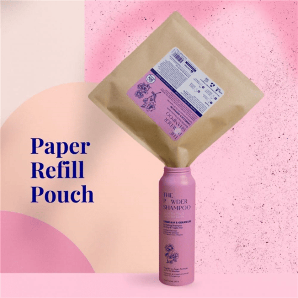 The Powder Shampoo Camellia & Geranium Hydrating Shampoo For Dry & Fragile Hair Refill Pouch 50g- Lillys Pharmacy and Health Store