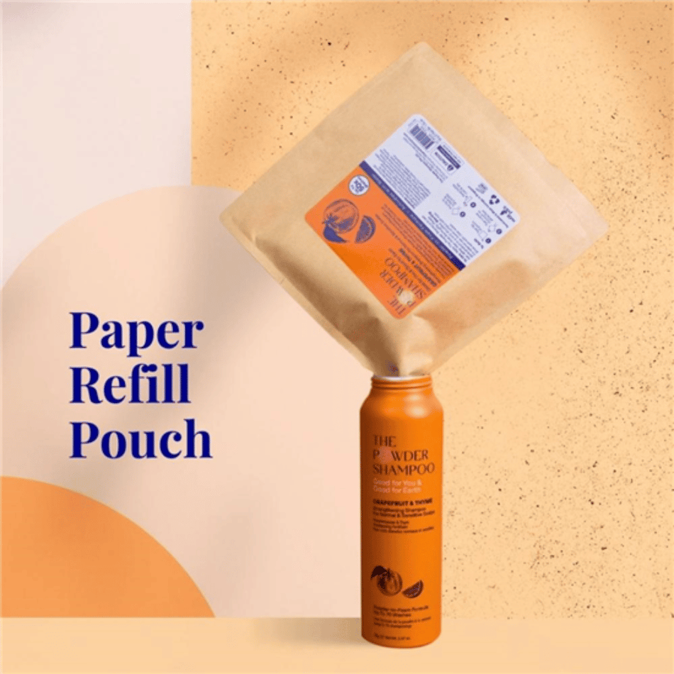 The Powder Shampoo Grapefruit & Thyme Strengthening Shampoo Refill Pouch 50g- Lillys Pharmacy and Health Store