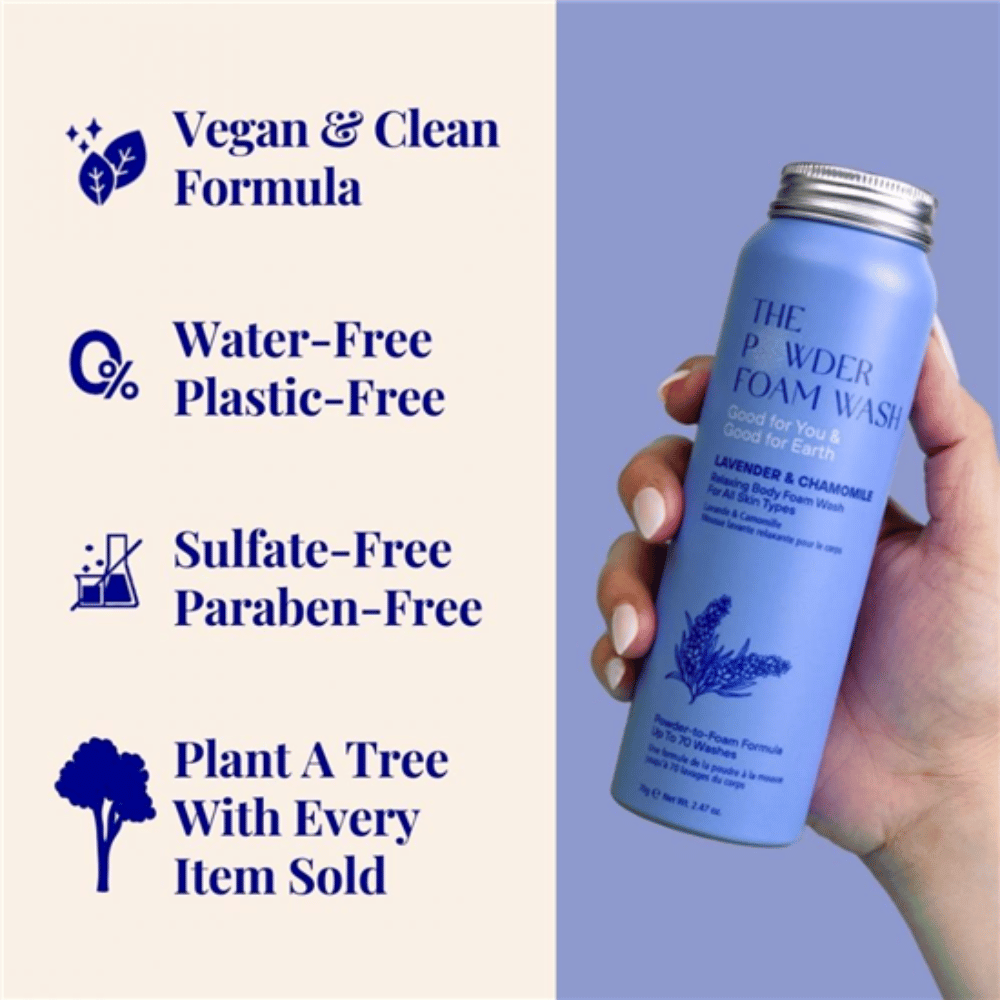 The Powder Shampoo Lavender & Chamomile Relaxing Body Foam Wash 70g- Lillys Pharmacy and Health Store
