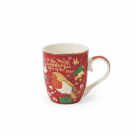 Tipperary Christmas Robin S/4 Mugs- Lillys Pharmacy and Health Store