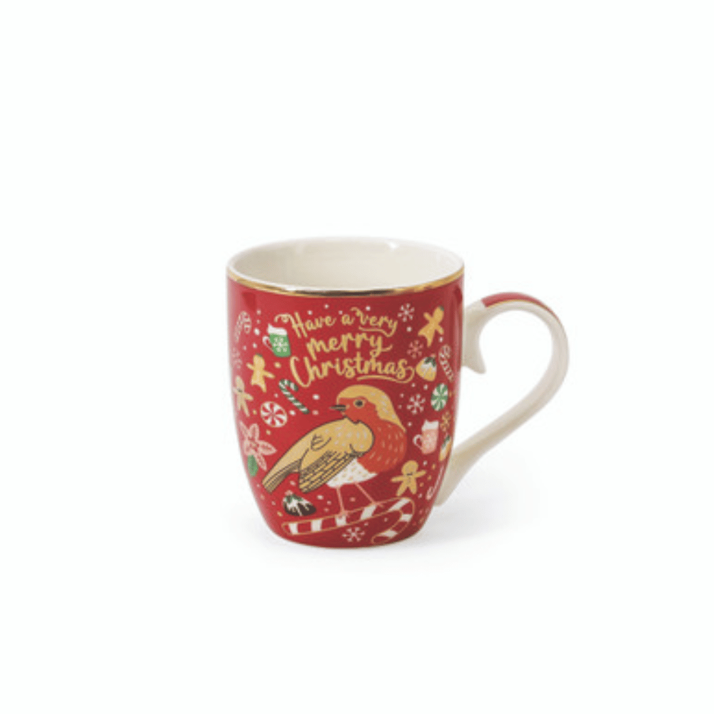Tipperary Christmas Robin S/4 Mugs- Lillys Pharmacy and Health Store