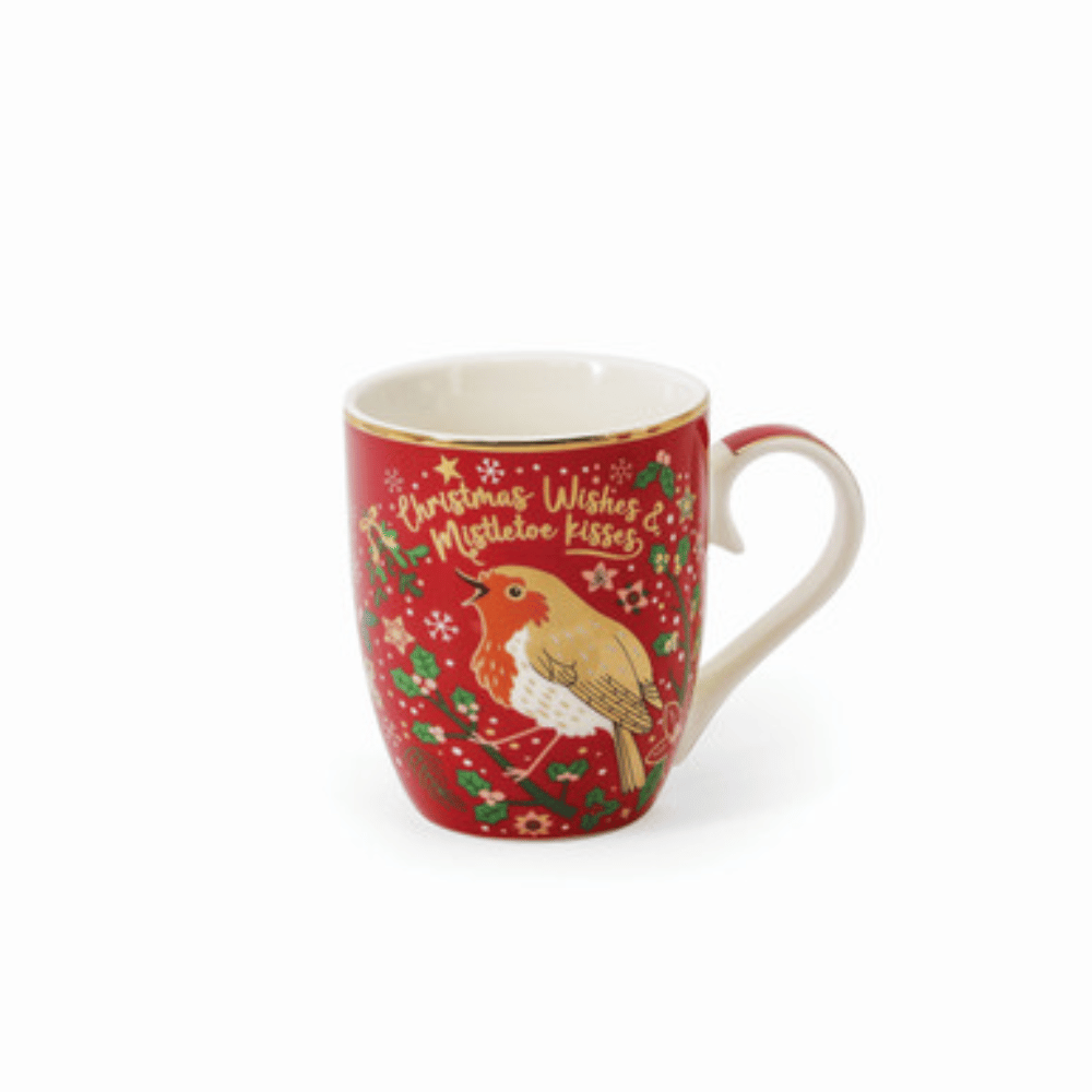 Tipperary Christmas Robin S/4 Mugs- Lillys Pharmacy and Health Store