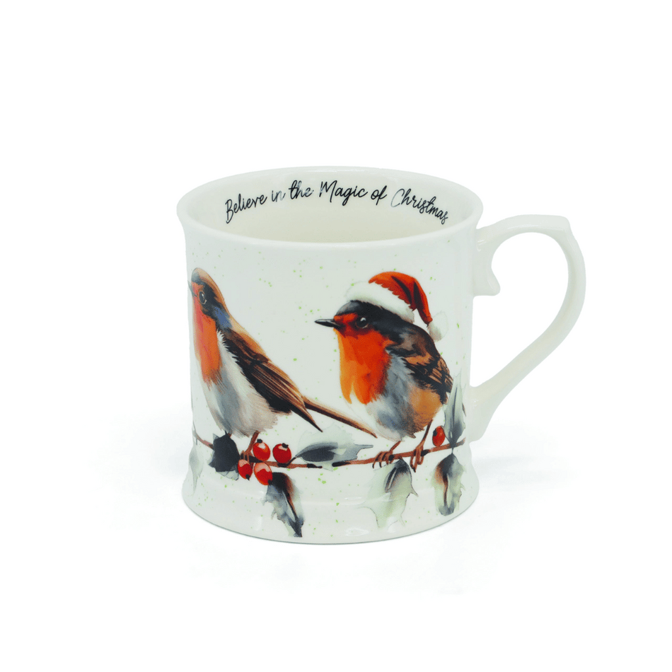 Tipperary Christmas Robins S/2 Tankards- Lillys Pharmacy and Health Store