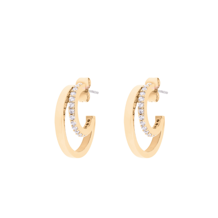Tipperary Crystal Double C Earrings Gold- Lillys Pharmacy and Health Store