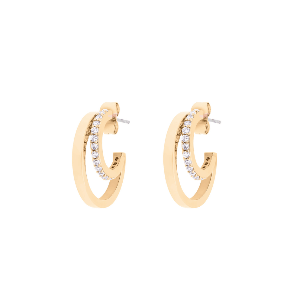 Tipperary Crystal Double C Earrings Gold- Lillys Pharmacy and Health Store