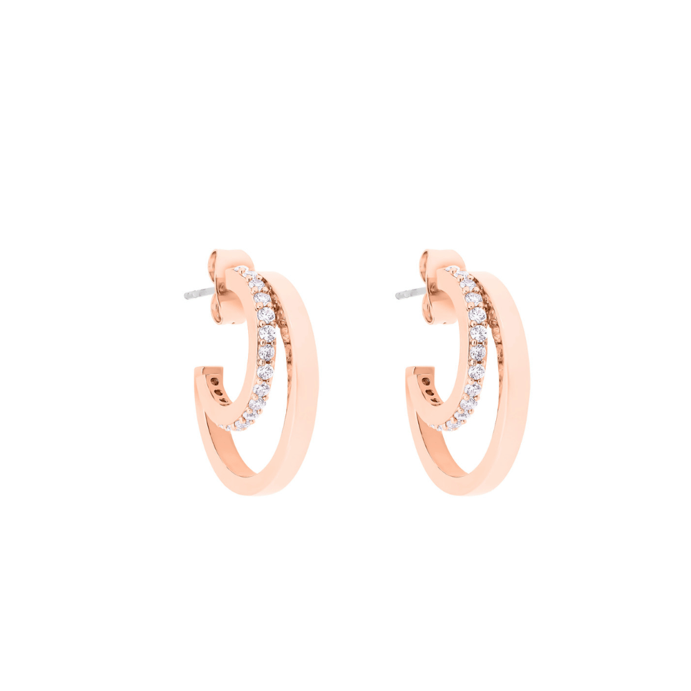Tipperary Crystal Double C Earrings Rose- Lillys Pharmacy and Health Store