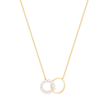 Tipperary Crystal Pearl & Silver Circle Pendant Gold- Lillys Pharmacy and Health Store