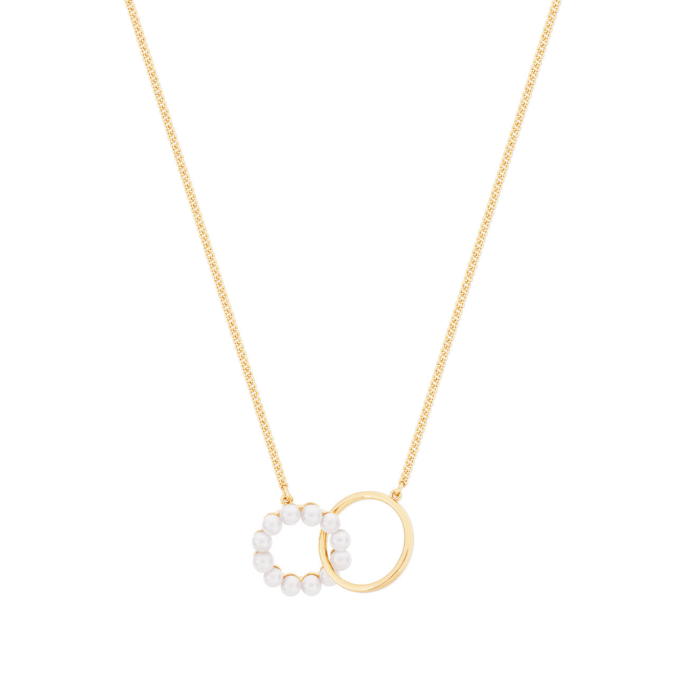 Tipperary Crystal Pearl & Silver Circle Pendant Gold- Lillys Pharmacy and Health Store
