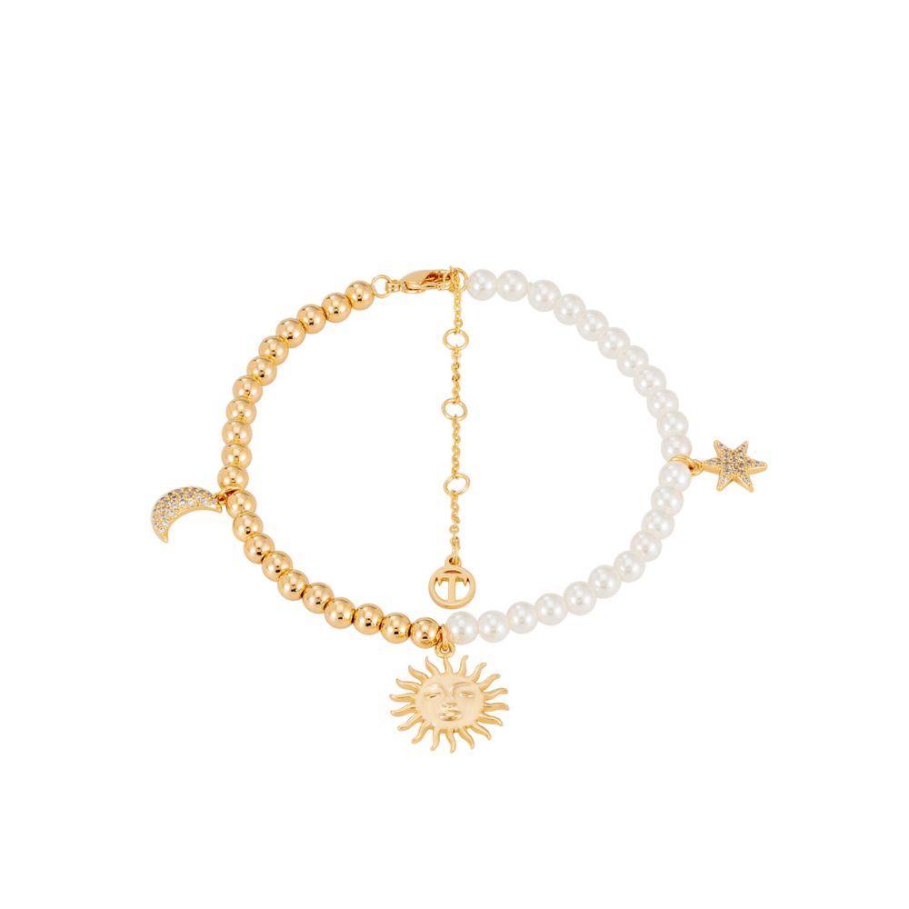 Tipperary Crystal Soleil Pearl & Ball Gold Charm Bracelet- Lillys Pharmacy and Health Store