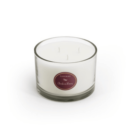 Tipperary Poinsettia 3 Wick Candle - Christmas Berries- Lillys Pharmacy and Health Store