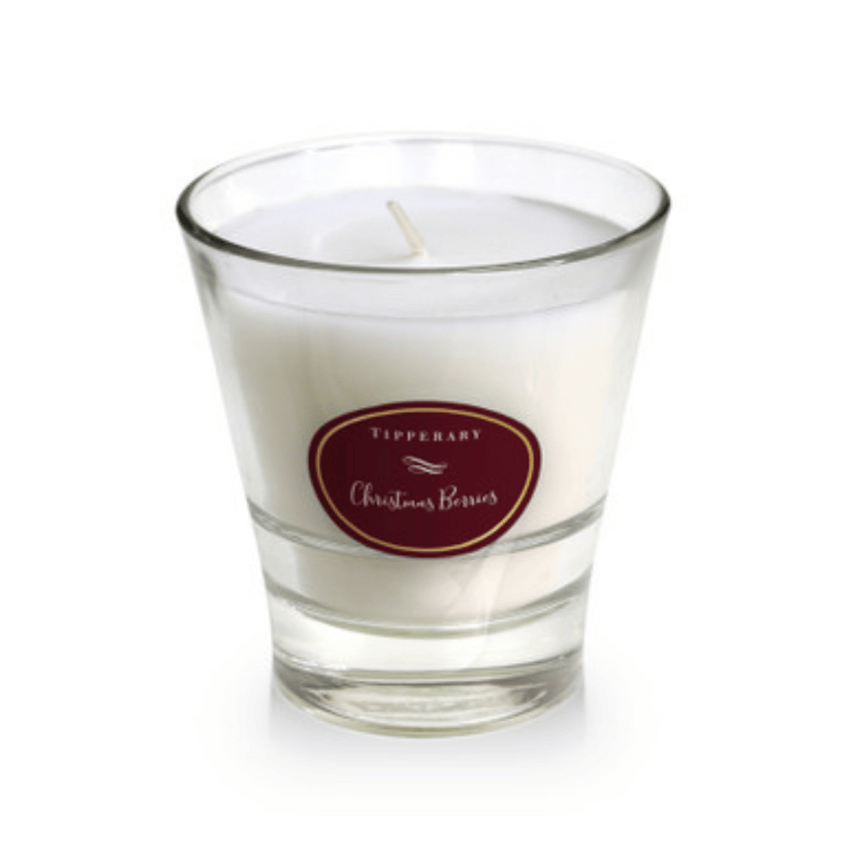 Tipperary Poinsettia Tumbler Candle - Christmas Berries- Lillys Pharmacy and Health Store