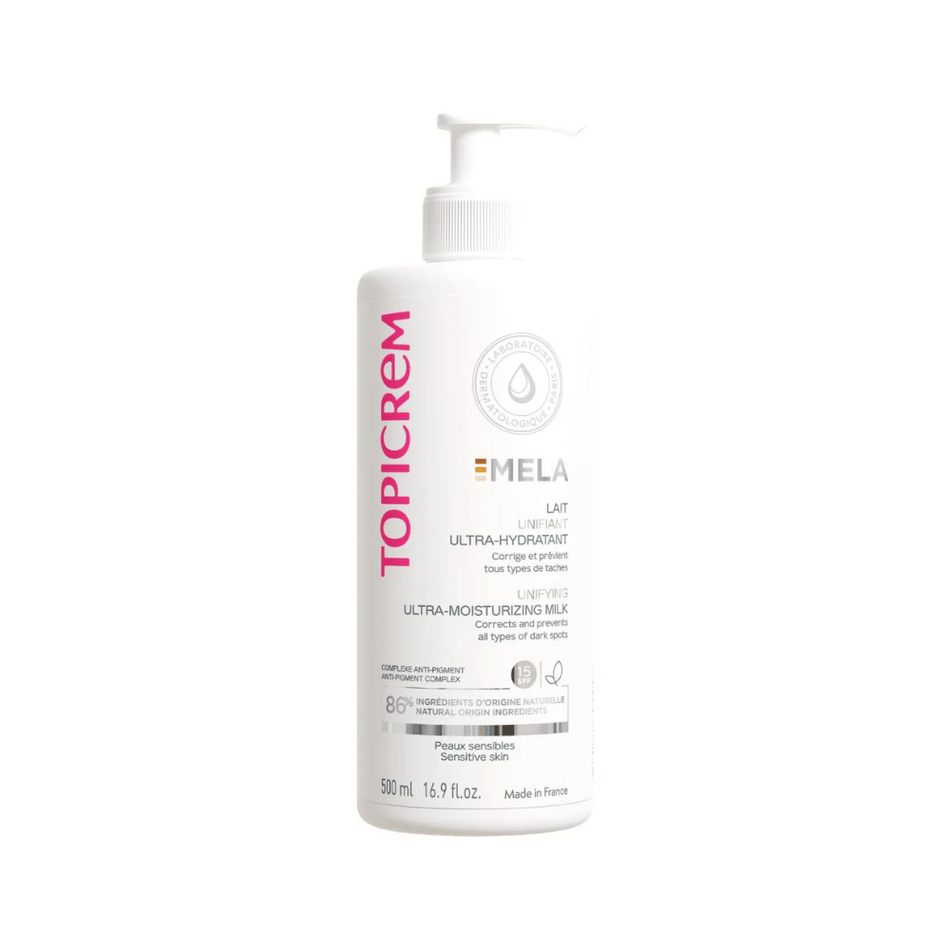 Topicrem MELA Lightening Ultra-Moisturizing Milk 500ml- Lillys Pharmacy and Health Store