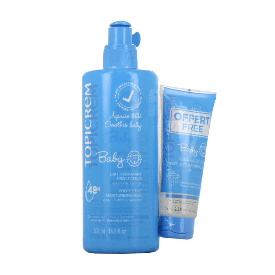Topicrem Protective Milk 500ml + Gentle Gel 75ml- Lillys Pharmacy and Health Store