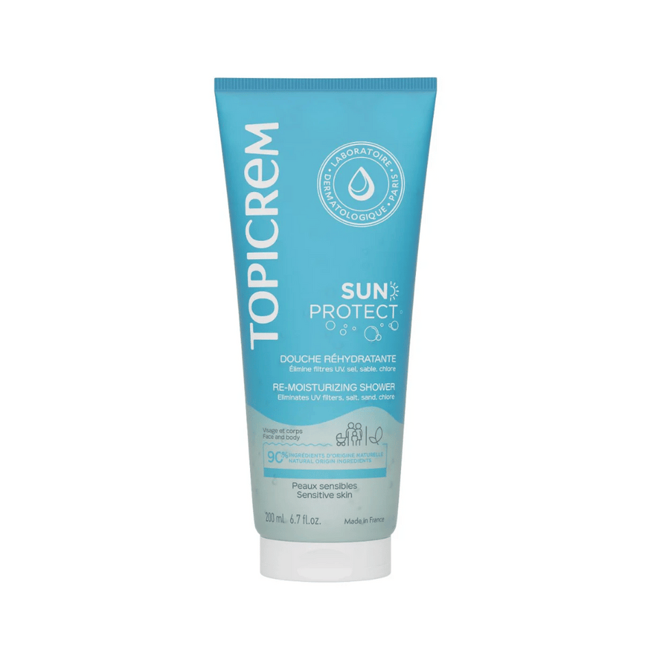 Topicrem SUN PROTECT Re-Moisturizing Shower Cream 200ml- Lillys Pharmacy and Health Store